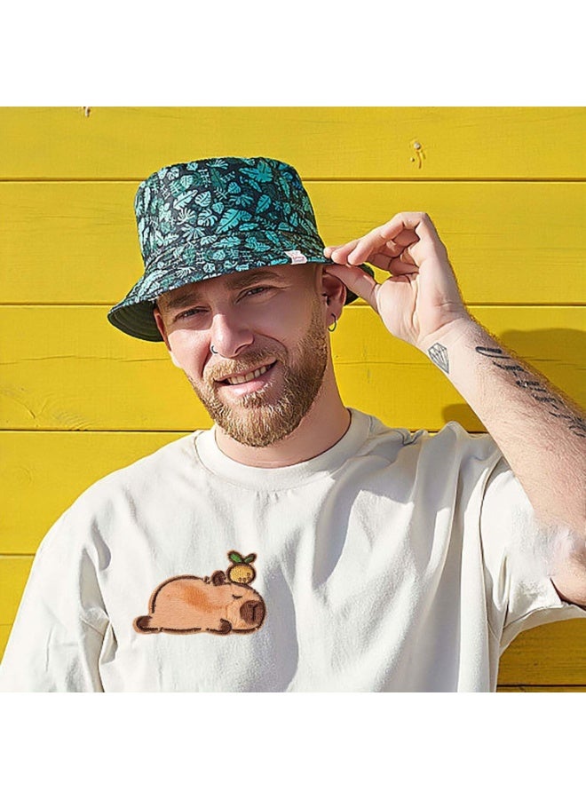 fantasize 5pcs Iron-on Patches Animal Embroidered Appliques, Cute Capybara Stick-On Patch for Clothes, Hats, Jeans, Jackets, DIY Fabric Repair and Customization Accessories - Image 4